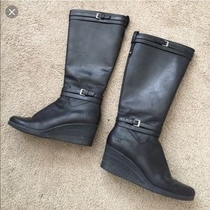 Ugg Tall Leather Boots Black